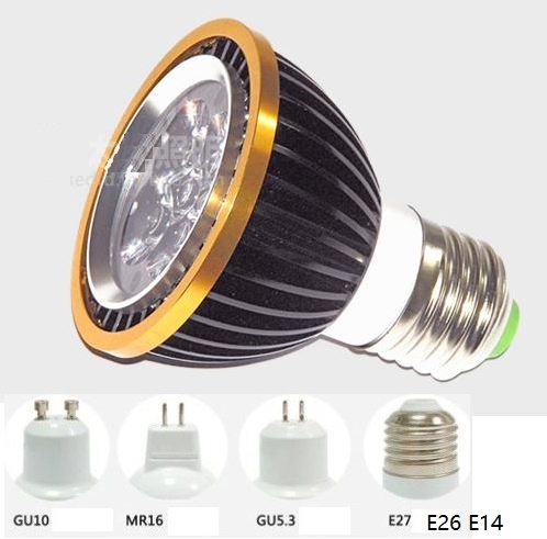 Dimmable GU20 led bulb PAR20 spotlight 4W E14 E27 GU5.3 GU10 B22