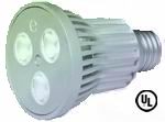 (image for) PAR20, 3x3W=9W power LED light bulb, Cool white, 120V