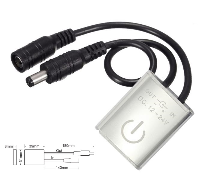 (image for) DC 12V 24V 3A PWM Dimmer, DC Dimmer, Strip dimmer