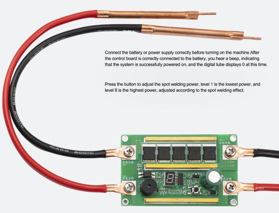 (image for) Mini Spot Welding Machine 8 Gear Adjustable Portable Spot Welder