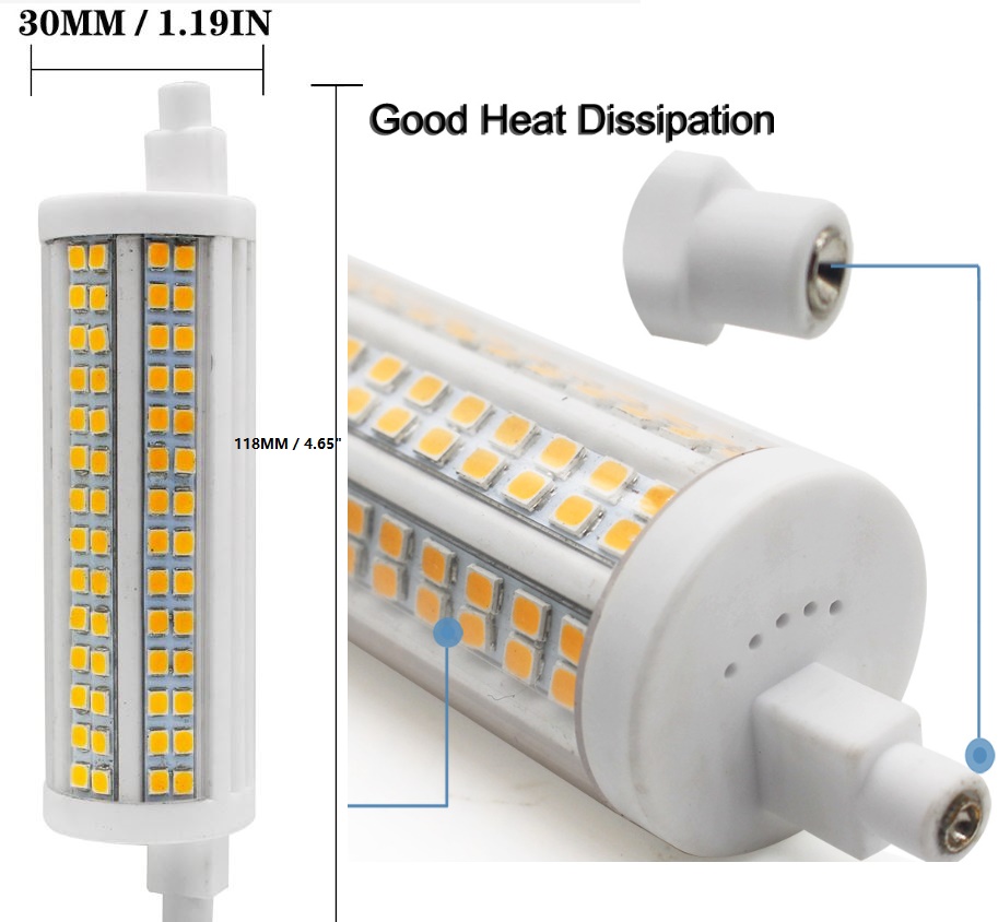 (image for) R7S led bulb 118mm 200w equivalent as Osram lamp retrofit, led replacement for r7s halogen bulb - Click Image to Close