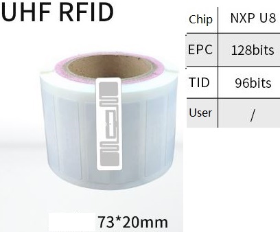 (image for) NXP U8 chip UHF Frequency 915Mhz RFID Labels, RFID Tags