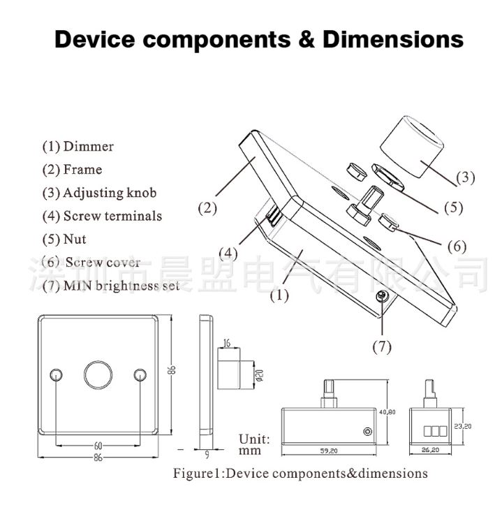 (image for) 200W Reverse phase dimmer Best LED dimmer switch No flicker UK