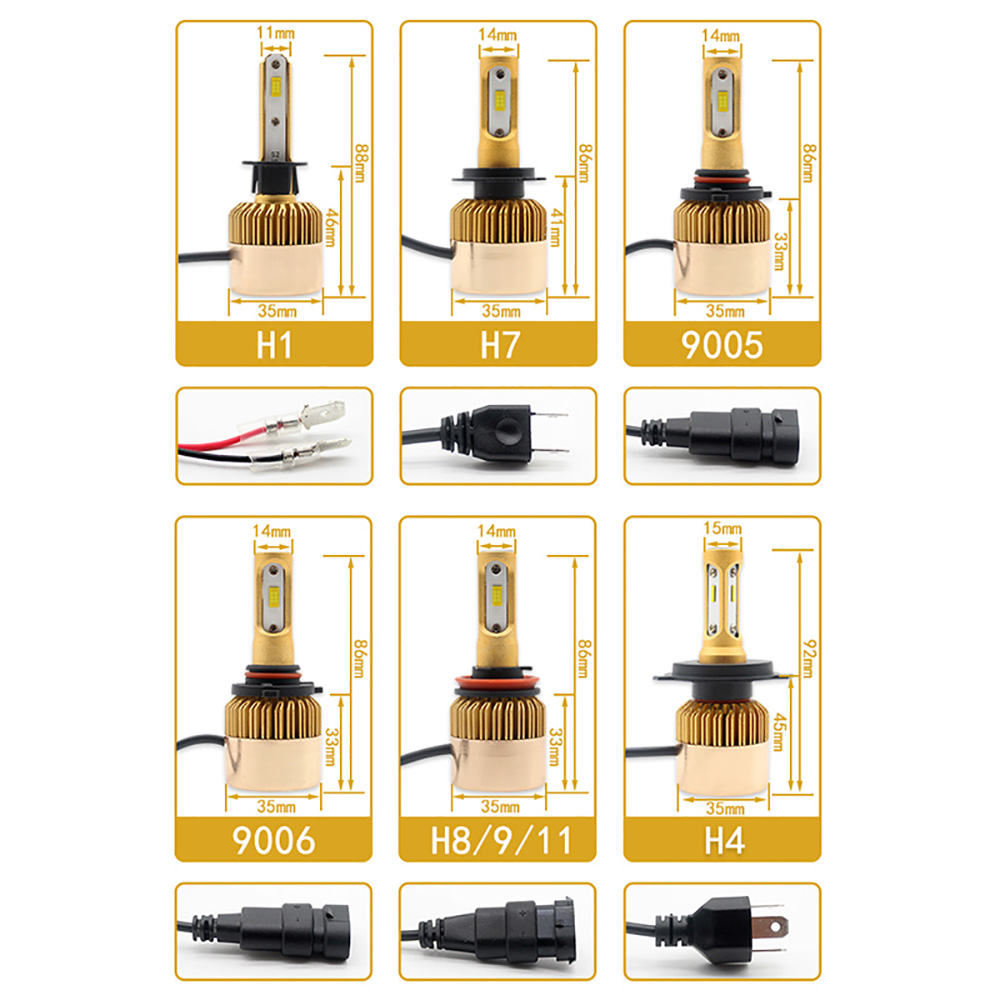 (image for) 30 watt 3600 Lumen led headlights dual beam, CSP LED, DC9~32V - Click Image to Close