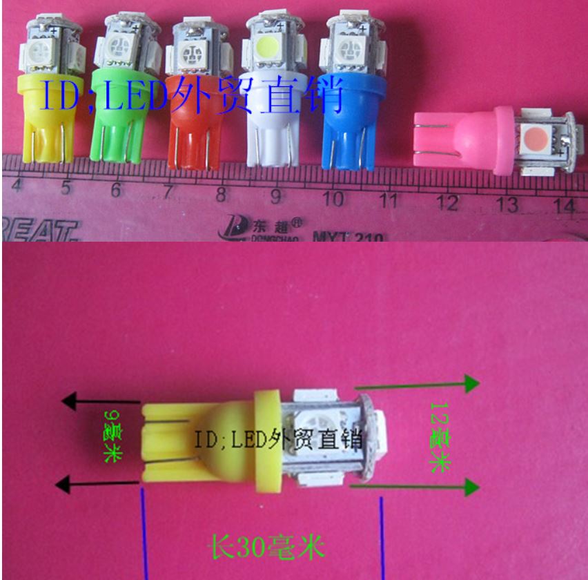 (image for) W5W 168 194 Instrument Panel Gauge Cluster Dashboard LED bulb as replacement of #147 152 158 159 161 168 184 192 193 259 280 285 447 464 555 558 585 655 656 657 1250 1251 1252 2450 2652 2921