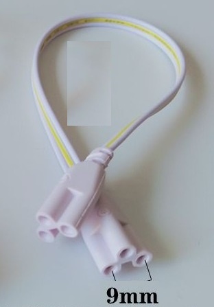(image for) MOL 0.5M, 1M length LED tube lamp connected cable T4 T5 T8 LED light double-end connector wire Max 2.5A 250V for Integrated LED fluorescent