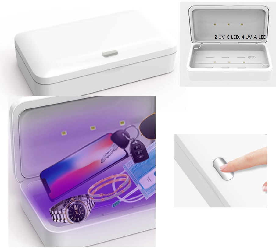 (image for) USB Portable UV Light Sanitizing Sterilizer Box Wireless charger