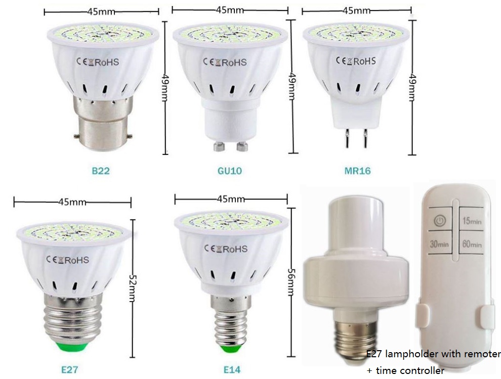 (image for) UVA LED spotlight bulb, 8W led UVA disinfection light bulb UVA LED bulb 110v 220v, UVA 395nm LED bulb for Disinfection cabinet