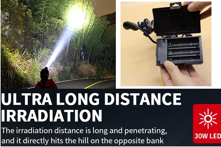 (image for) 1000M irradiation distance or 200M, Ultra long distance irradiation LED Headlamp Rechargeable, 30W XHP70 LED chip, telescopic zoom led lenser headlamp rechargeable, IPX4 Waterproof - Click Image to Close