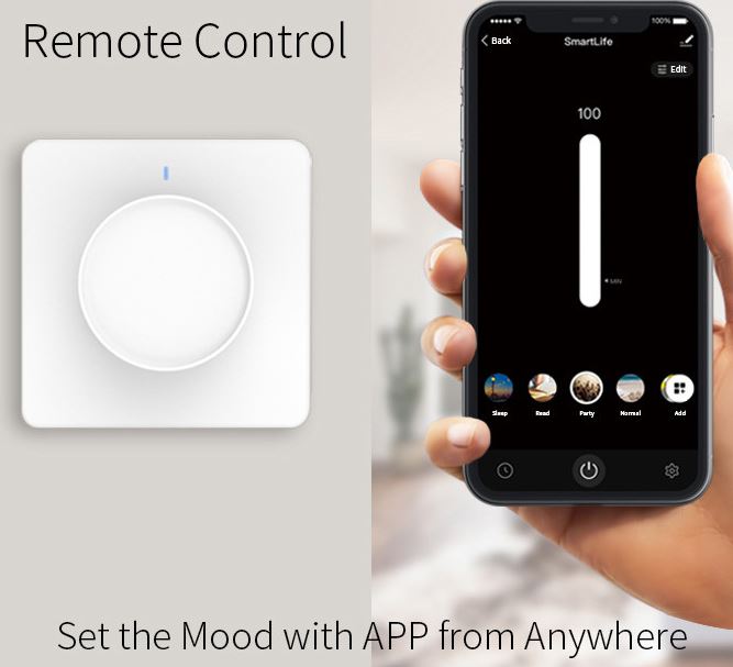 ZigBee phase Dimmer switch Automation Google Home Amazon Echo