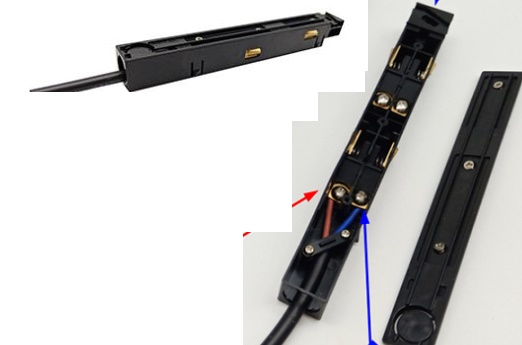 Adaptor connector for magnetic pin spot Track 48V track lighting