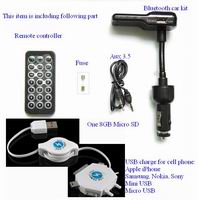 (image for) Bluetooth car kit 8GB SD, FM, Aux 3.5, plug on cigarette socket