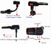 (image for) Bluetooth car kit 8GB SD, FM, Aux 3.5, plug on cigarette socket