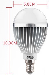 E14 candle light base A19, 5 watt led light bulbs,AC85~265V
