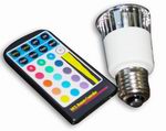 (image for) E27, 5W light bulbs led RGB, Dimmable remote controlled
