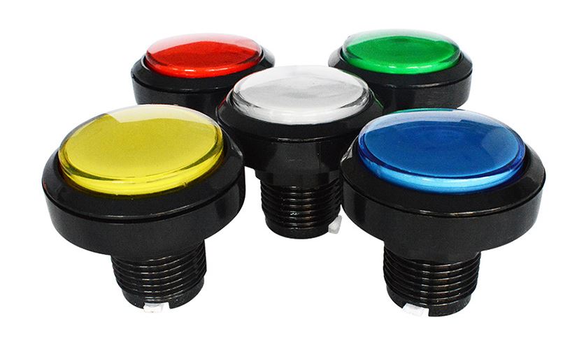 (image for) 45mm Game Push Button led Indicating Arcade Video Micro switch - Click Image to Close