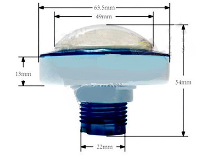 (image for) 60mm Game Push Button led Indicating Arcade Video Micro switch - Click Image to Close