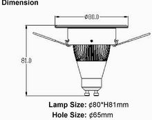 (image for) 8 Watt LED downlight, Cree LED W/ Aluminum Fixture, W/ GU10 base