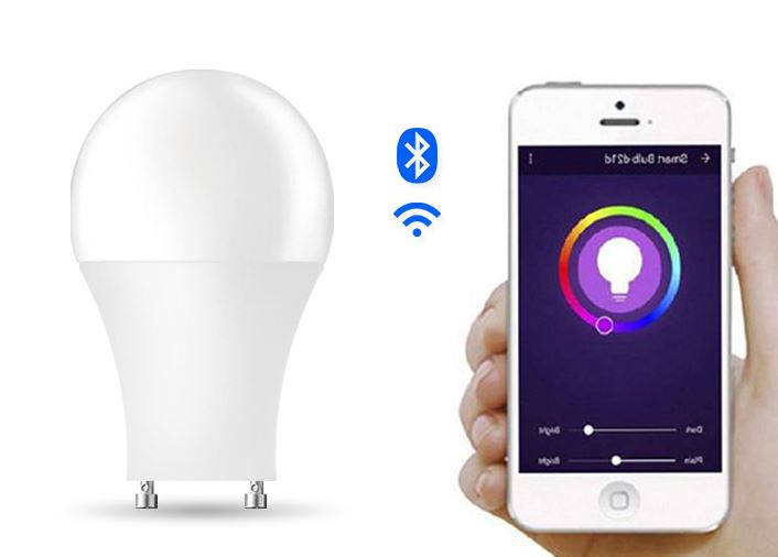 (image for) A19 smart light bulb, GU24 smart bulb G24 smart bulb, 9W Smart RGB CCT Tunable dimmable, WiFi & Bluetooth / ZigBee / BLEmesh / Beacon - Click Image to Close