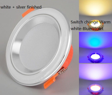 7W 3.5" Home Accents Holiday colorful LED ceiling mount lamp - Click Image to Close