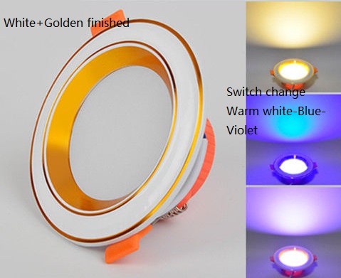 (image for) 7W 3.5" Home Accents Holiday colorful LED ceiling mount lamp - Click Image to Close