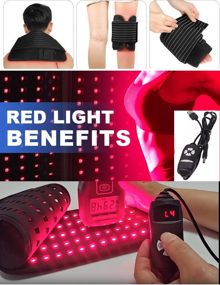 (image for) 12W time controller LED 660nm and 850nm Combo Red Light Therapy belt for Face Body Skin