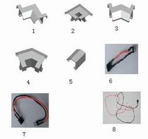 (image for) Parts of installation for Aluminum bar as wedge, 8 assorted