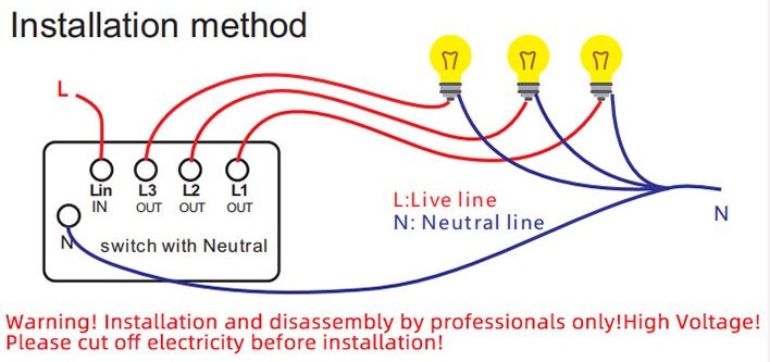 (image for) 3 line WiFi Smart switch Work with Tuya Aelxa Googlehome - Click Image to Close