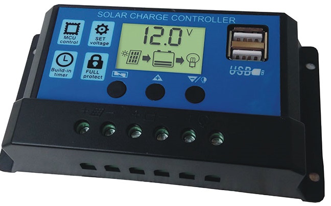 (image for) LCD PWM Solar Charge Controller 3 load mode + 2 USB